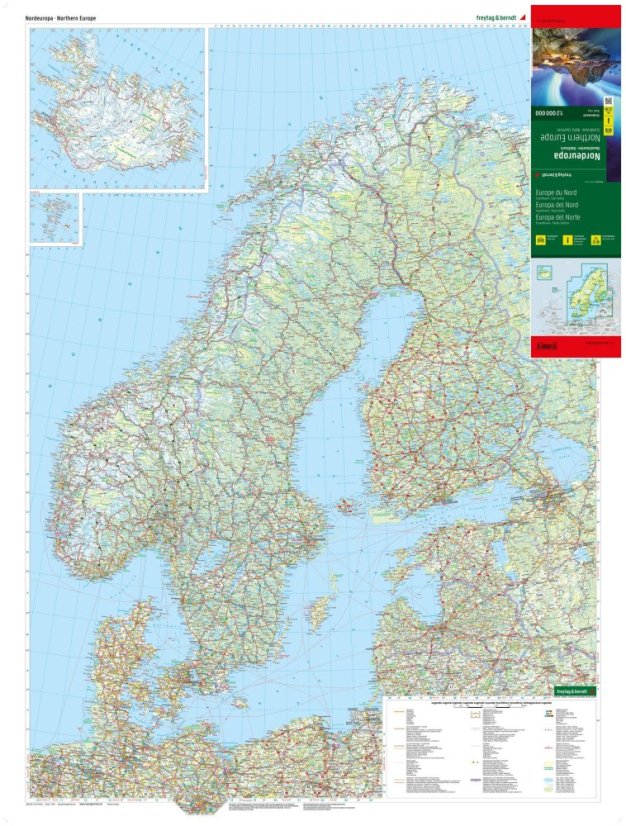 nástěnná mapa Skandinávie