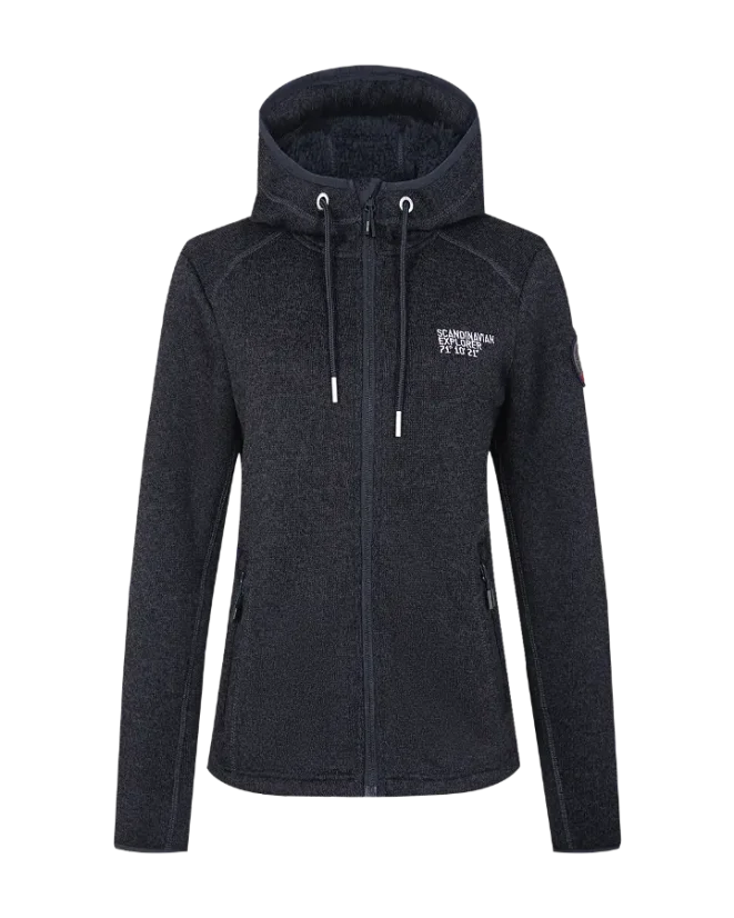  Fleece Jacket Knit Melange Women