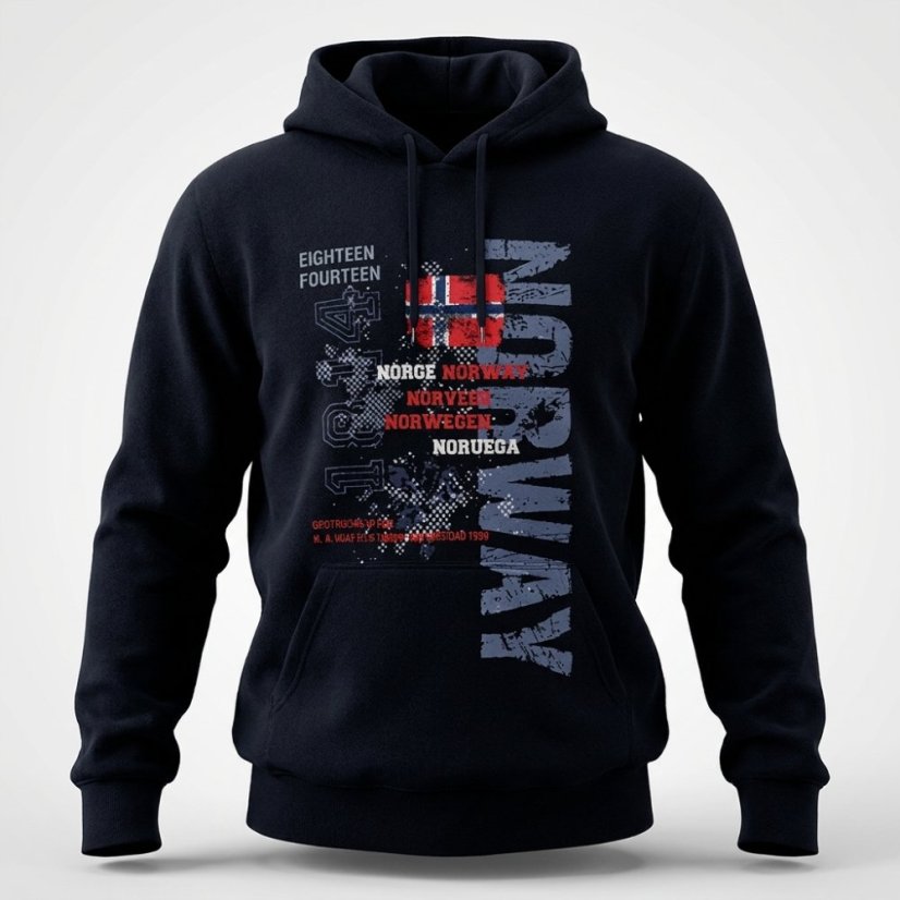 Mikina NORWAY 1814 s kapucí
