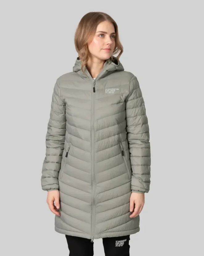 Women Down Coat Green Dust
