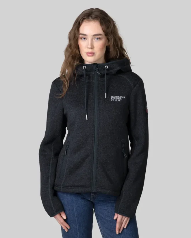 Fleece Jacket Knit Melange Women modelka