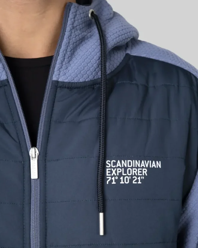 Fleece Jacket Hybrid model studio detail